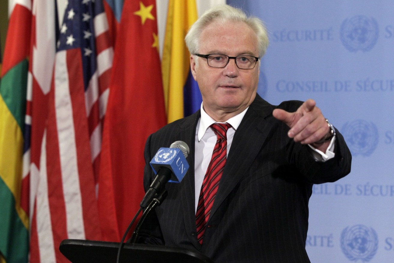 Russia's envoy Vitaly Churkin at the UN in 2012. 