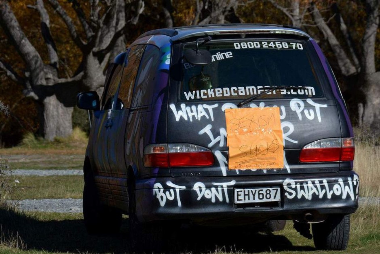 Wicked Campers have caused controversy in the past over the slogans on its fleet of campervans.