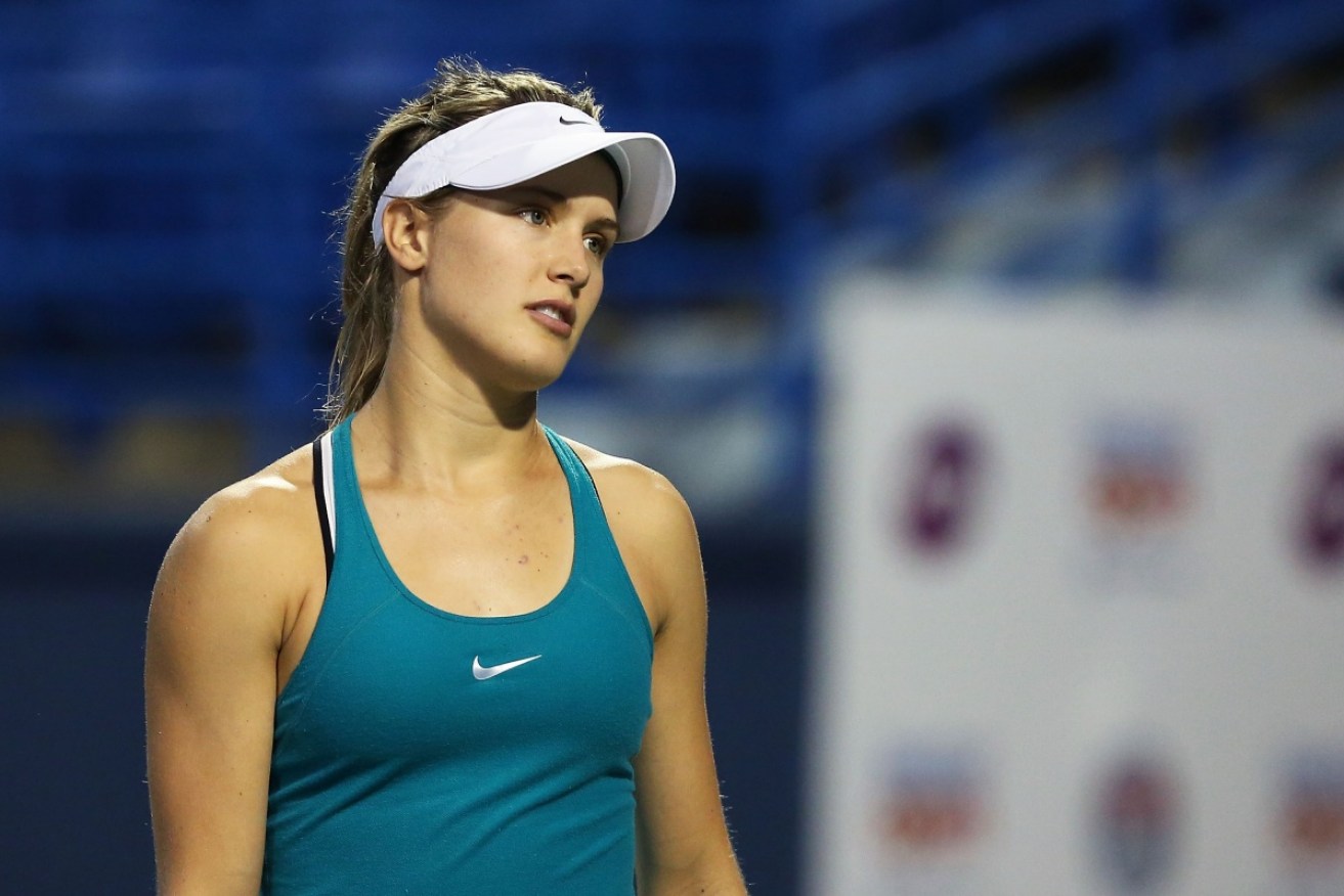 Genie Bouchard lost a bet with a fan as New England won the Super Bowl.