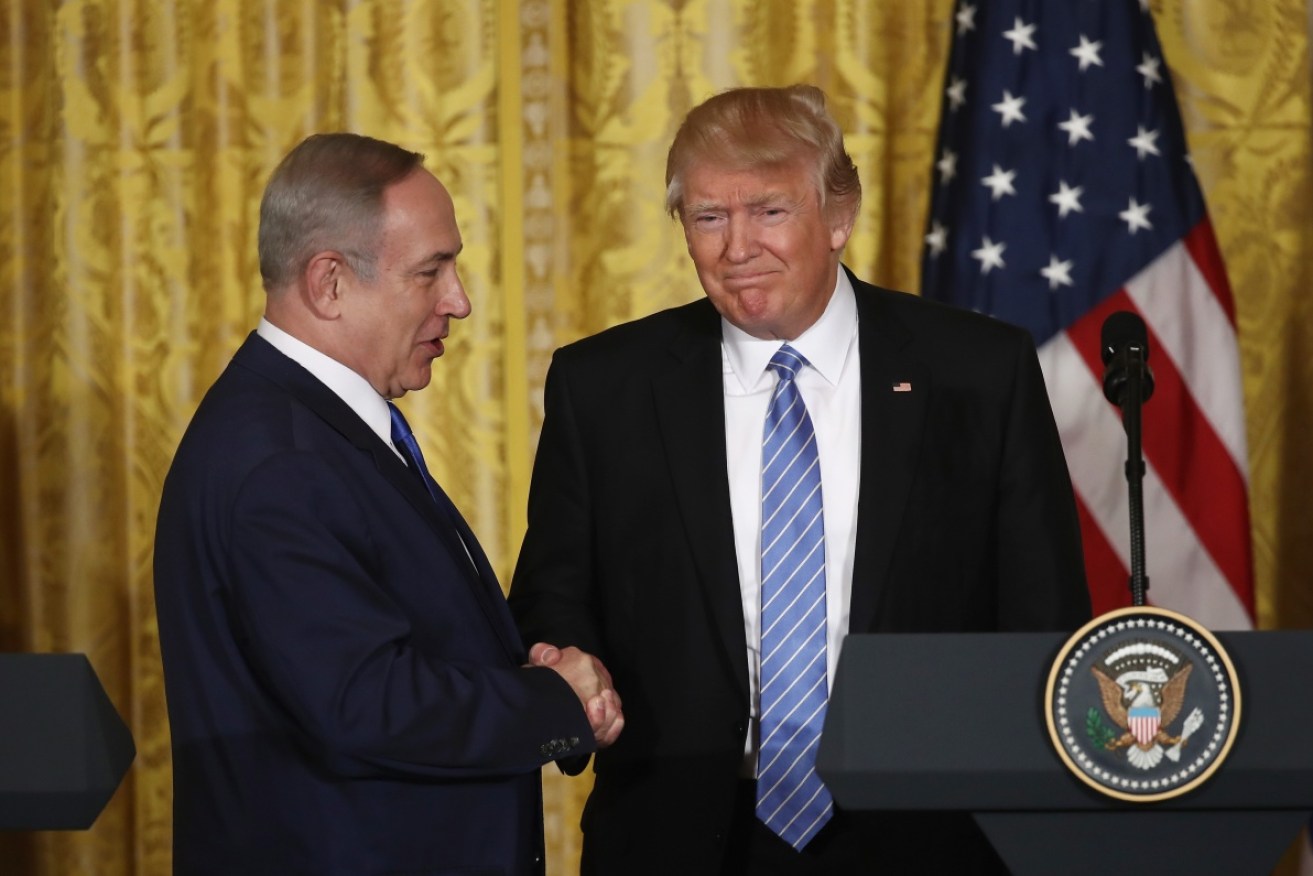 President Trump has hosted Prime Minister Netanyahu for talks for the first time since Trump took office. 