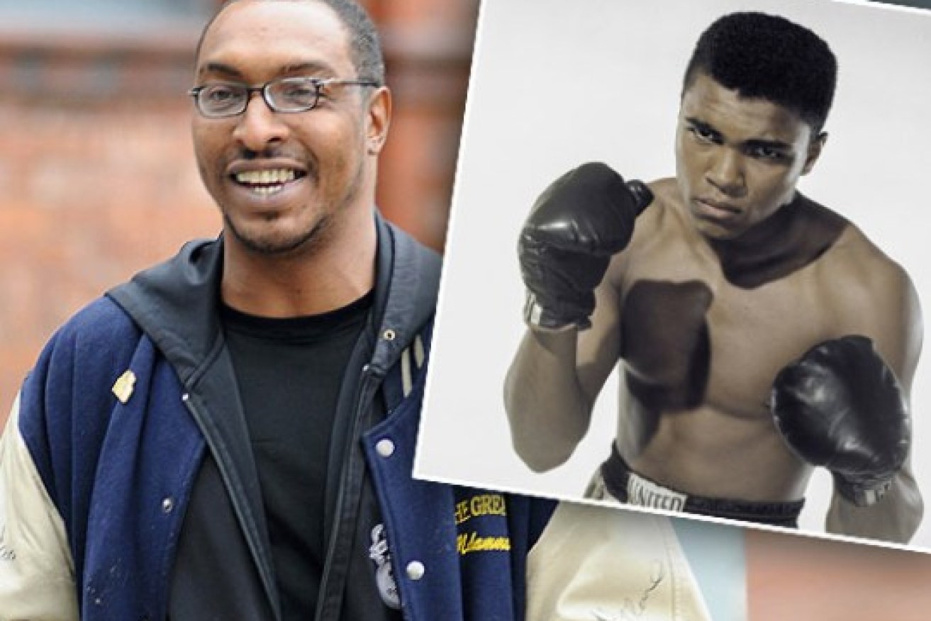 Muhammad Ali Jr was detained before boarding a domestic flight in the US.
