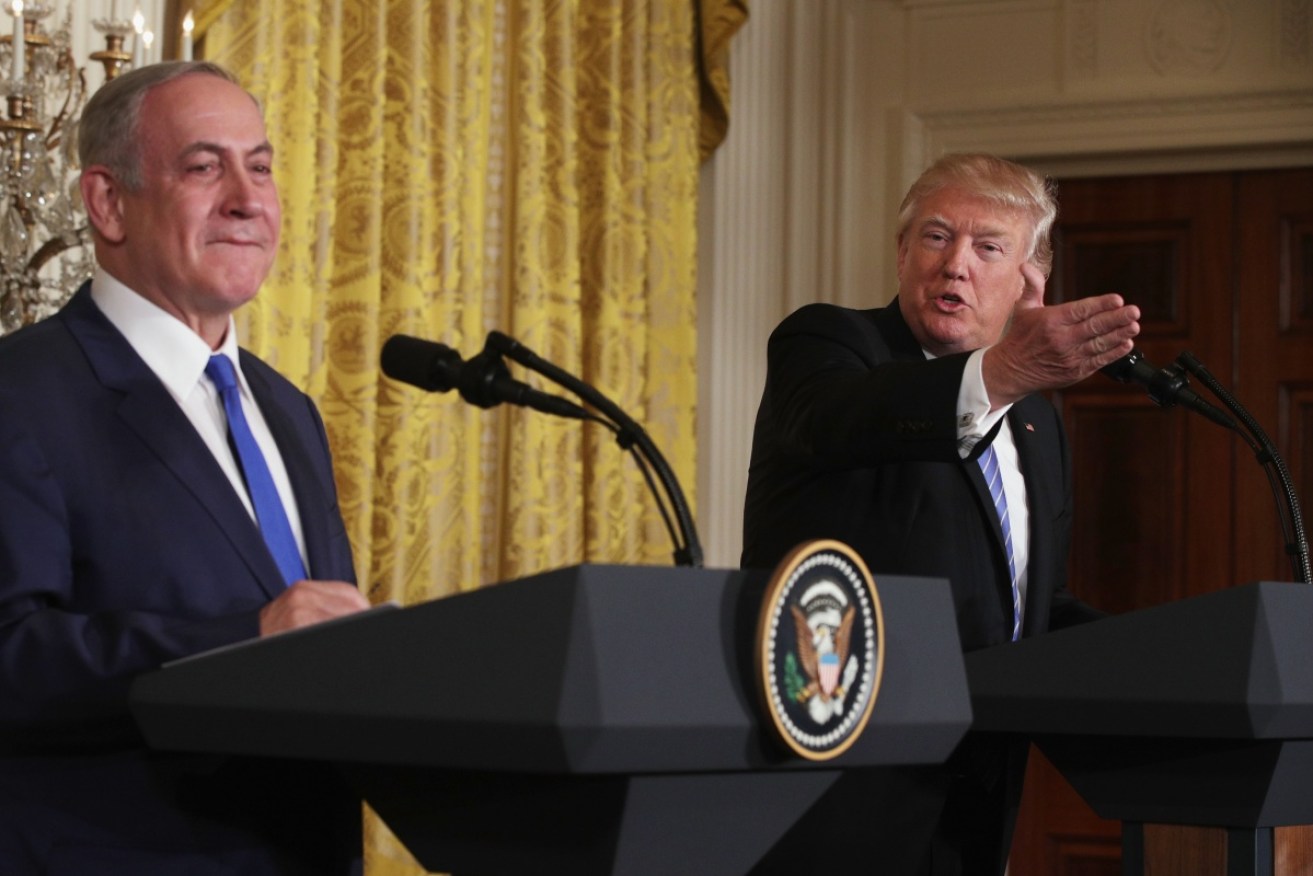 Donald Trump, seen here with Israeli PM Benjamin Netanyahu, is flipping international diplomacy on its head.
