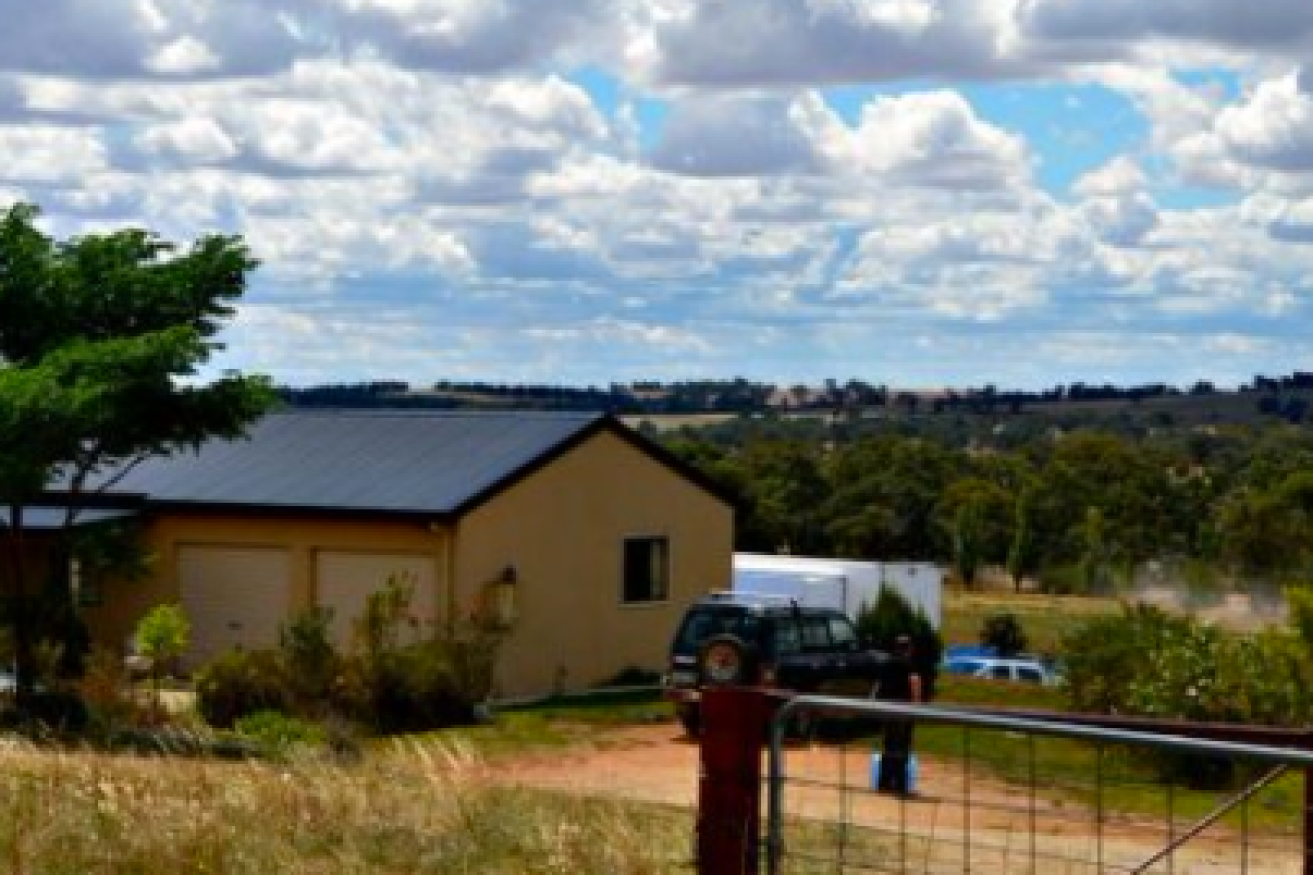 The property in Young, near Canberra, where police carried out the raid.