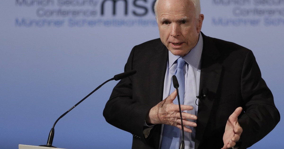 Senator John McCain to Europe: Trump administration 'in disarray'