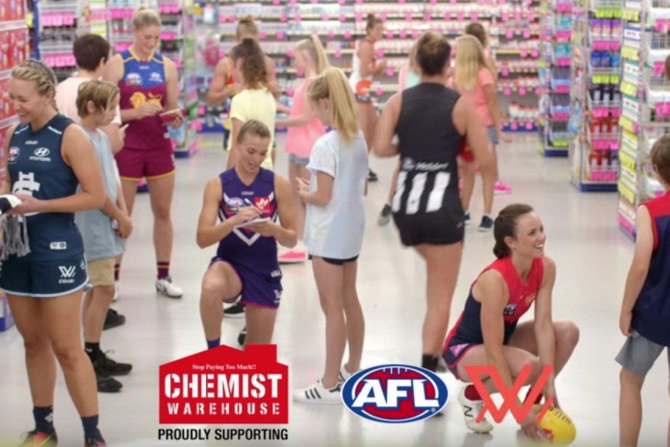 The TV campaign features a number of AFL Women's League stars.