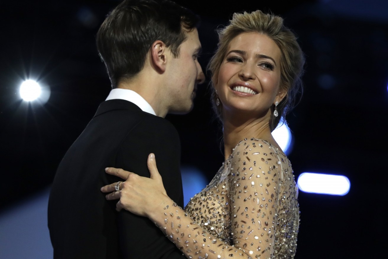 Ivanka and husband Jared Kushner enjoy their moment in the spotlight. Photo: AAP