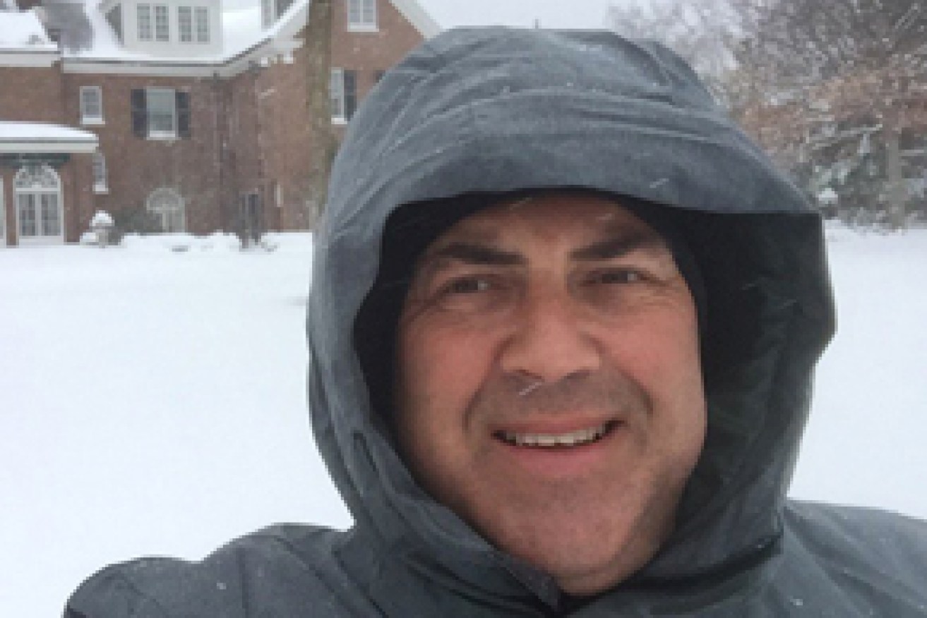 Joe Hockey has made a habit of sending selfies from his post in Washington.  