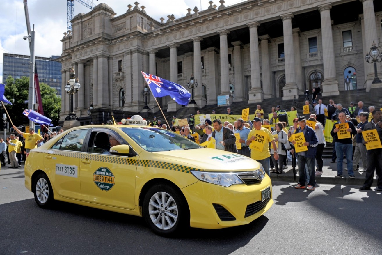 Melbourne cabbies have gone on a protest for the second time in as many weeks. 