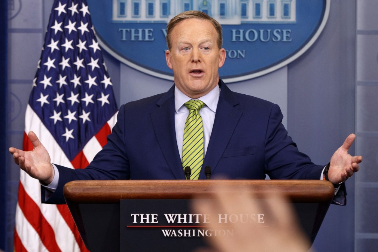 Sean Spicer says Donald Trump's statements on the whereabouts of the USS Carl Vinson were not misleading.