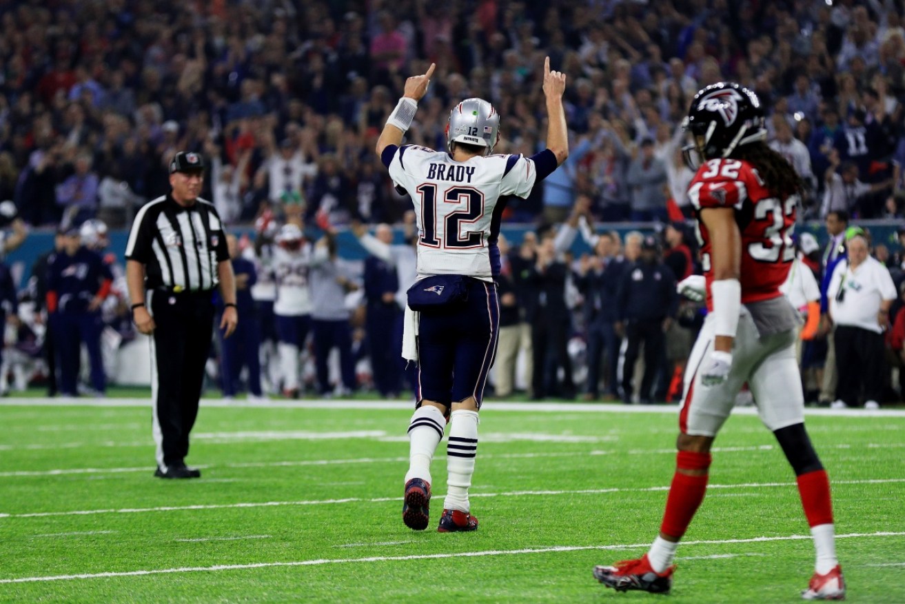 Brady led his team to a record-breaking win. 