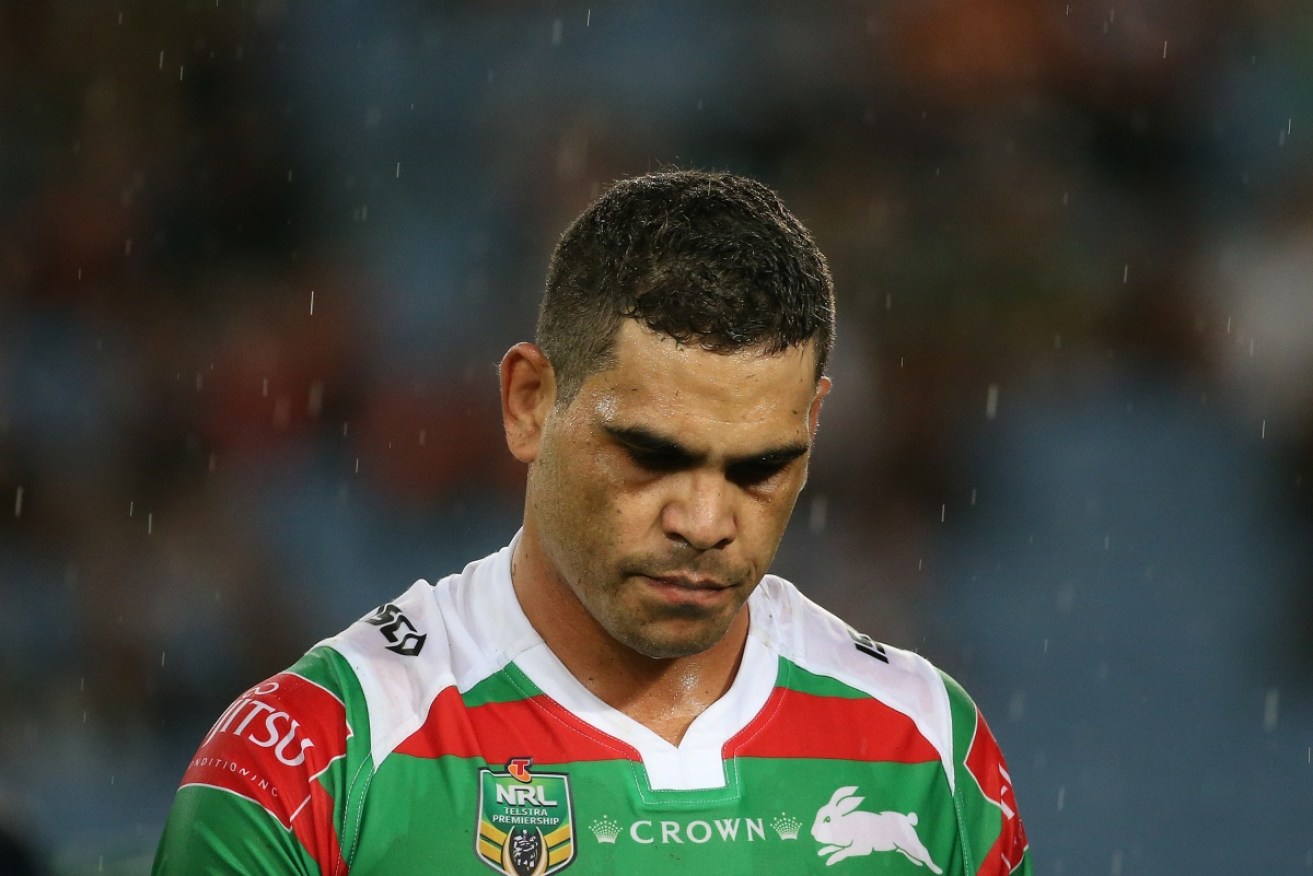 Greg Inglis walks off the pitch during the round 1 NRL match against Wests Tigers at ANZ Stadium.