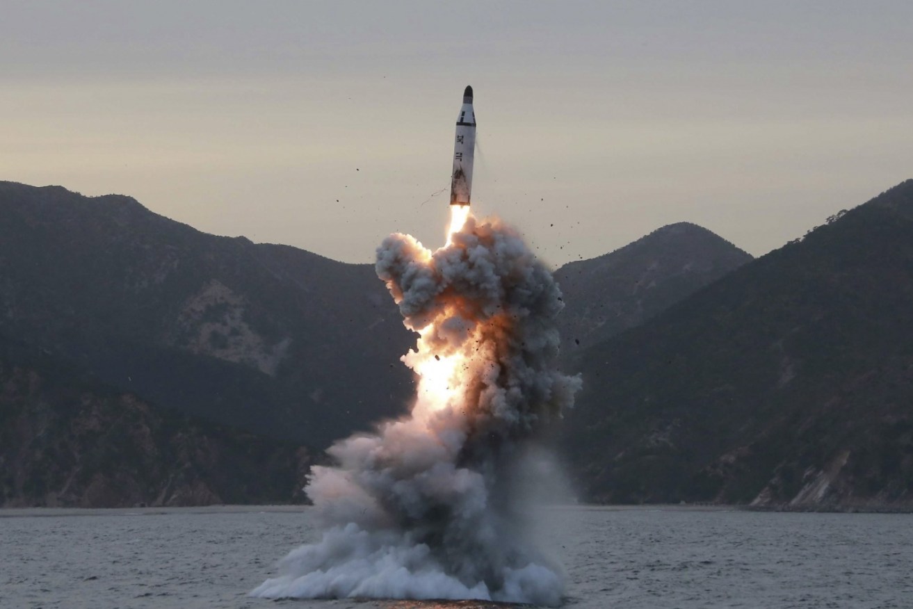 Tensions rise on the Korean peninsula as the North tests advanced rocket.