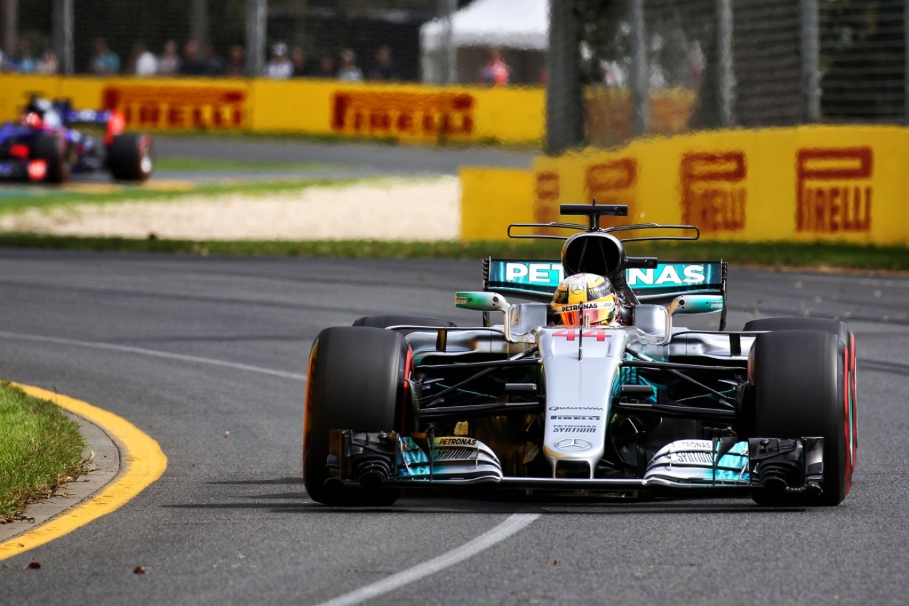 Mercedes' Lewis Hamilton is the Formula One pacesetter after the opening practice sessions at the Australian Grand Prix.

