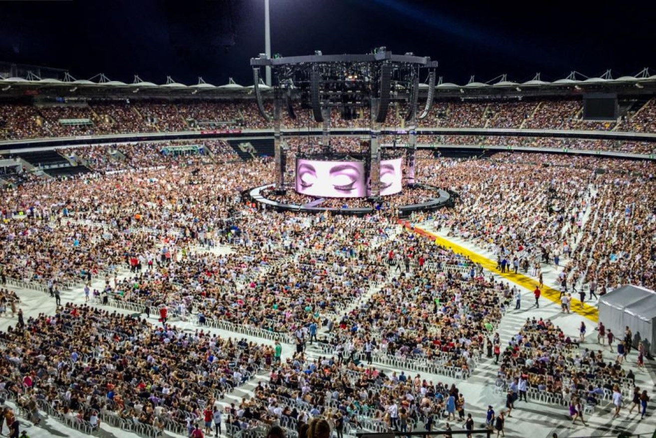 Insuring concerts would be easier if musicians stopped stage diving and throwing things into the audience, a Senate inquiry heard.