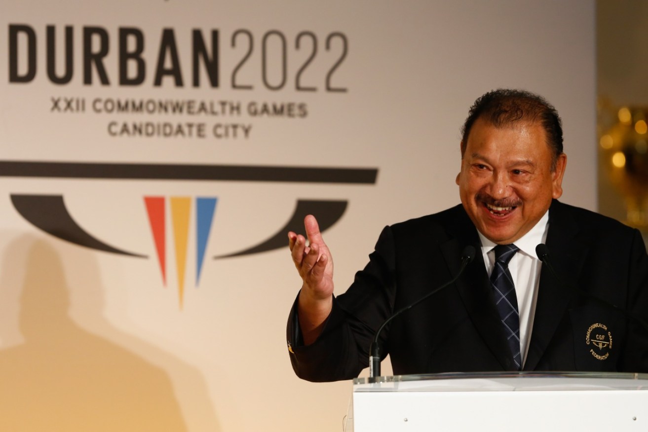 Commonwealth Games Federation president HRH Prince Imran speaking during Durban's formal bid for the games in 2015.