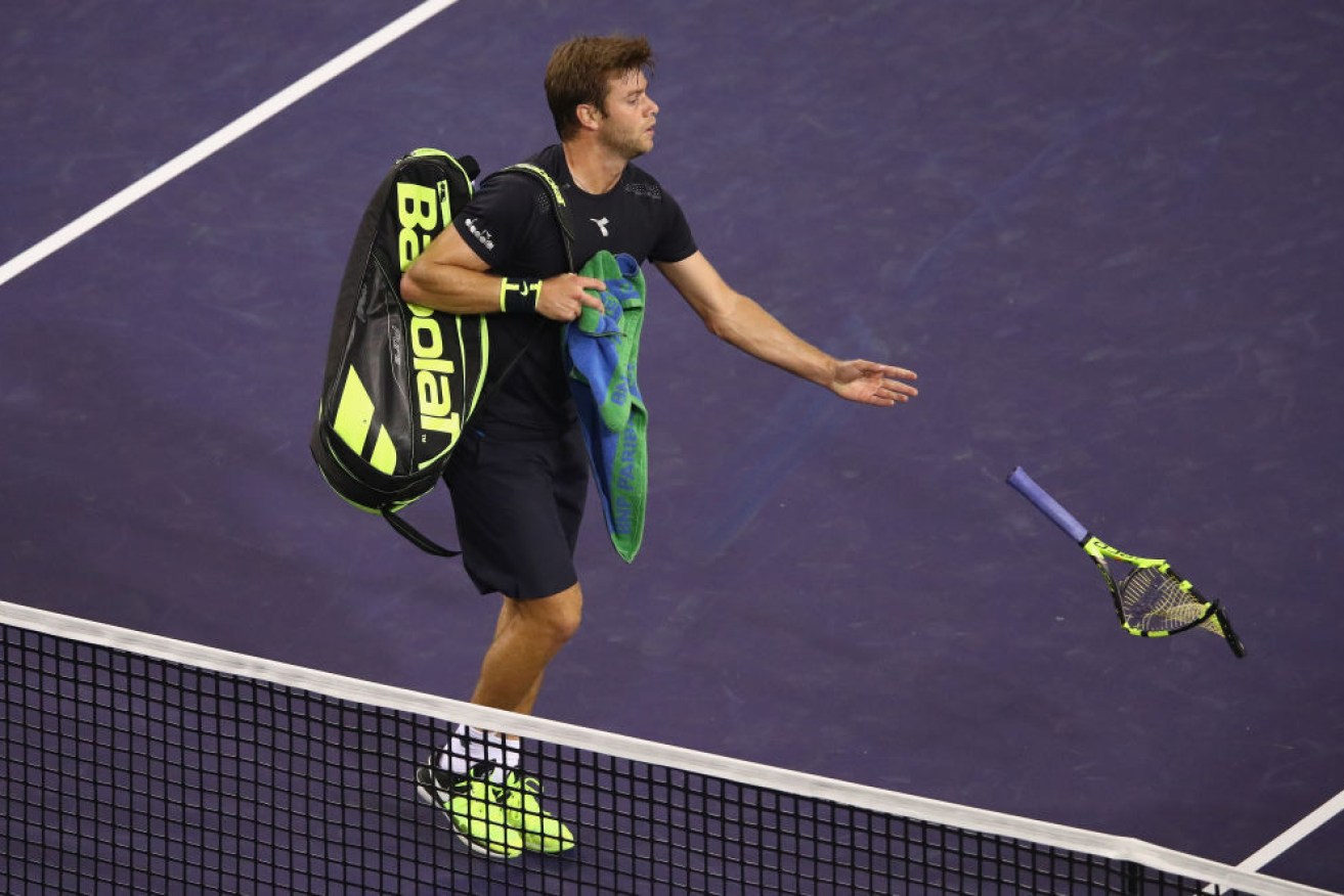 Ryan Harrison had a chance of victory before his spectacular meltdown.