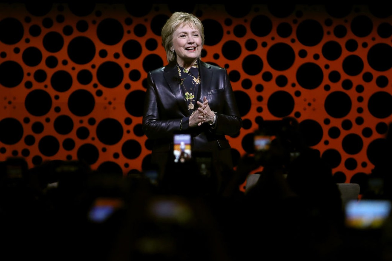 Former Secretary of State Hillary Clinton speaking in San Francisco, California. 
