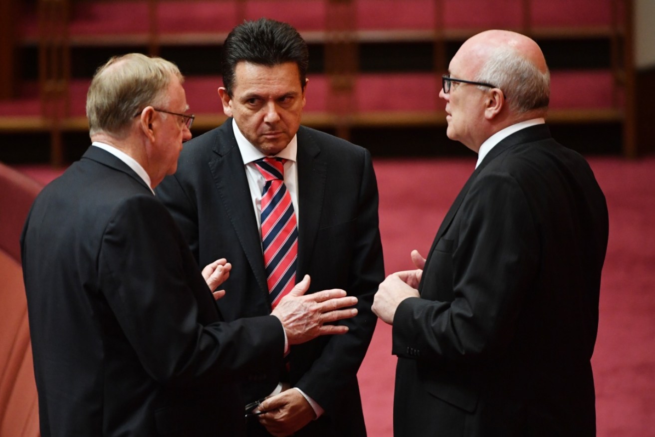 Ian Macdonald, Nick Xenophon and George Brandis discuss changes to 18C in the Senate.
