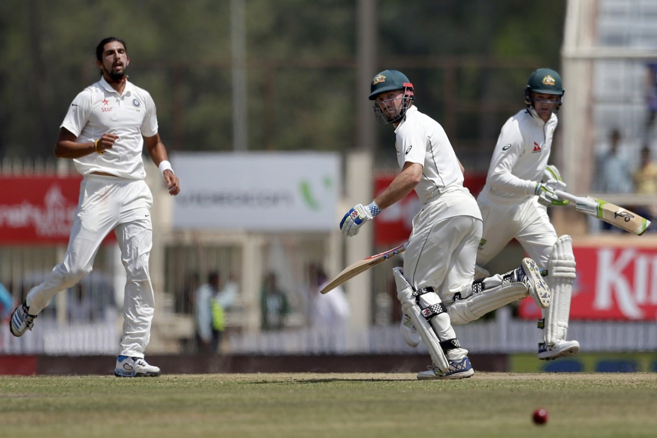 Peter Handscomb (R) and Shaun Marsh held India at bay for most of the last day in Ranchi.