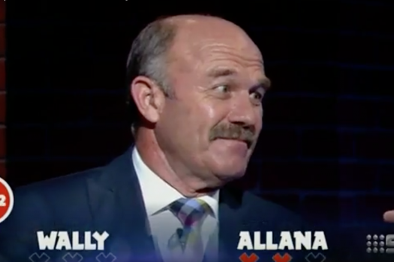 Wally Lewis cracks a sexist joke on national television.