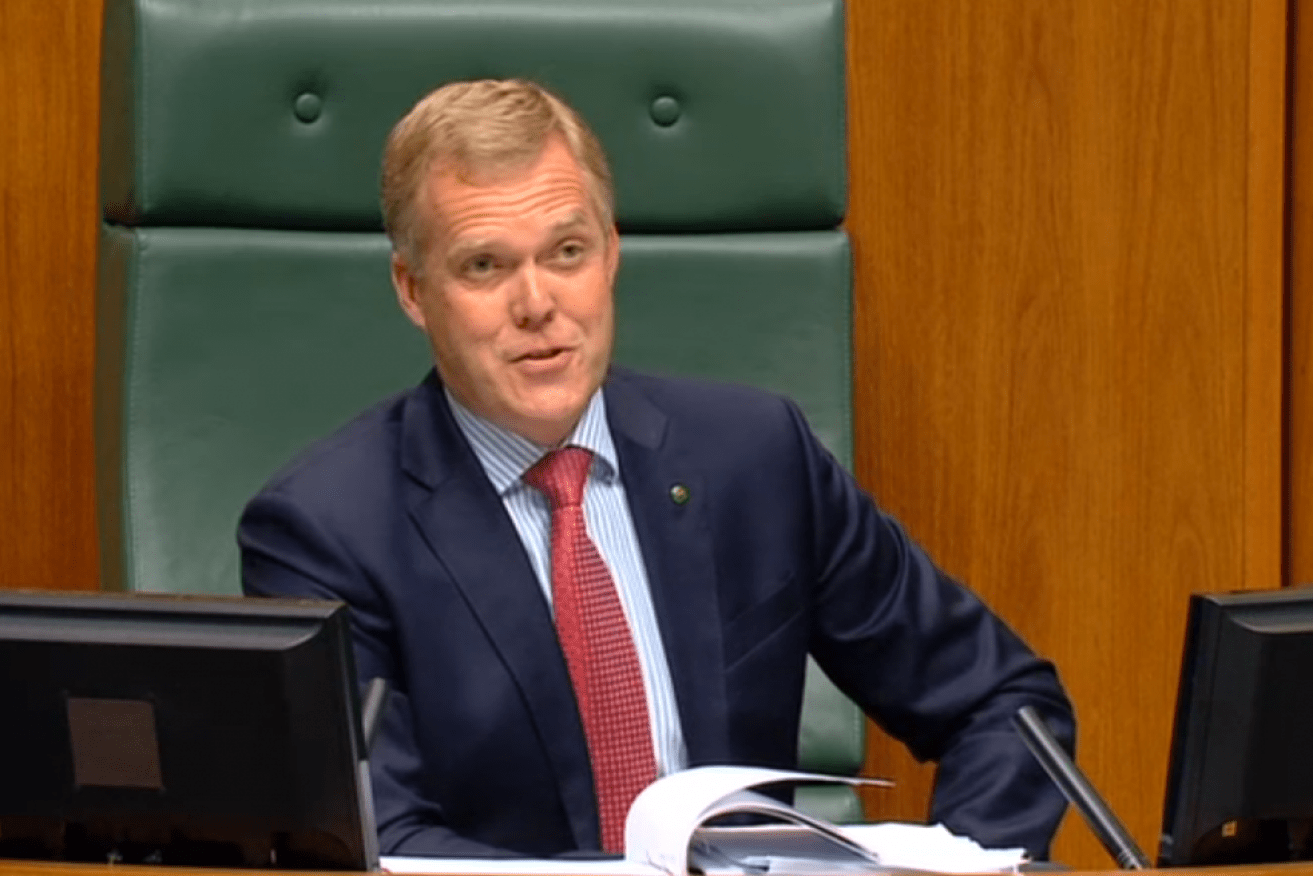 Speaker Tony Smith was stern in his rebuke of Independent MP Andrew Wilkie. 