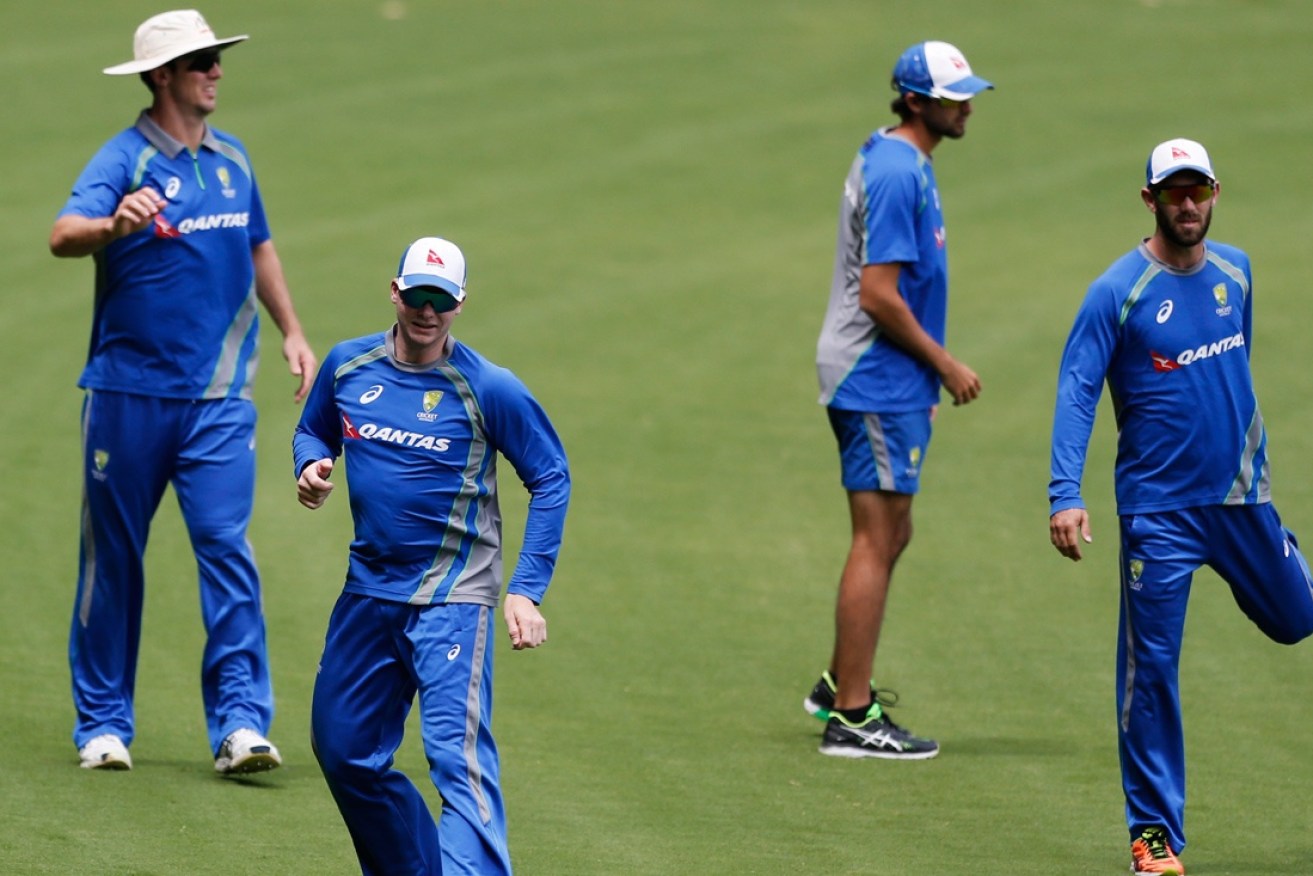 Australia's cricketers prepare for the second Test.