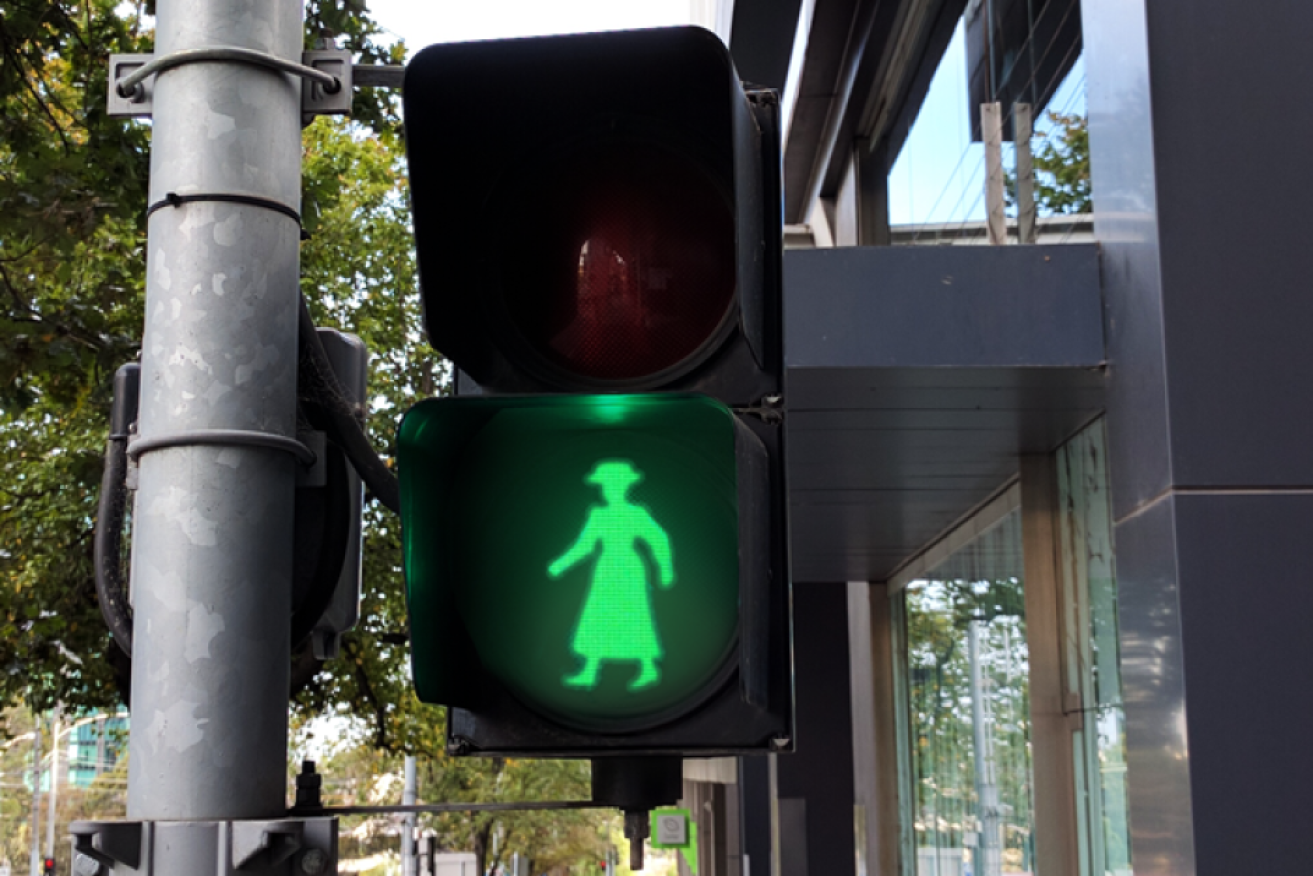 The silhouette of Victoria's first female councillor was installed at pedestrian lights in Richmond last year.