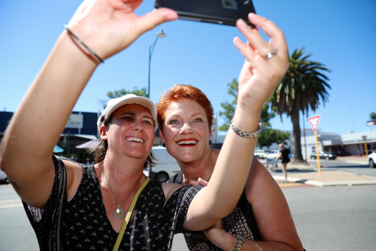 Pauline Hanson has been campaigning in WA. Photo: AAP