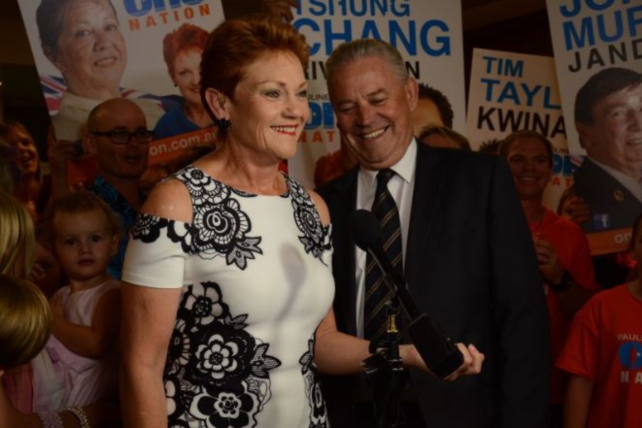One Nation's dismal performance was nothing for supporters to smile about, but Senator Pauline Hanson still conjured a grin in Perth late last night.