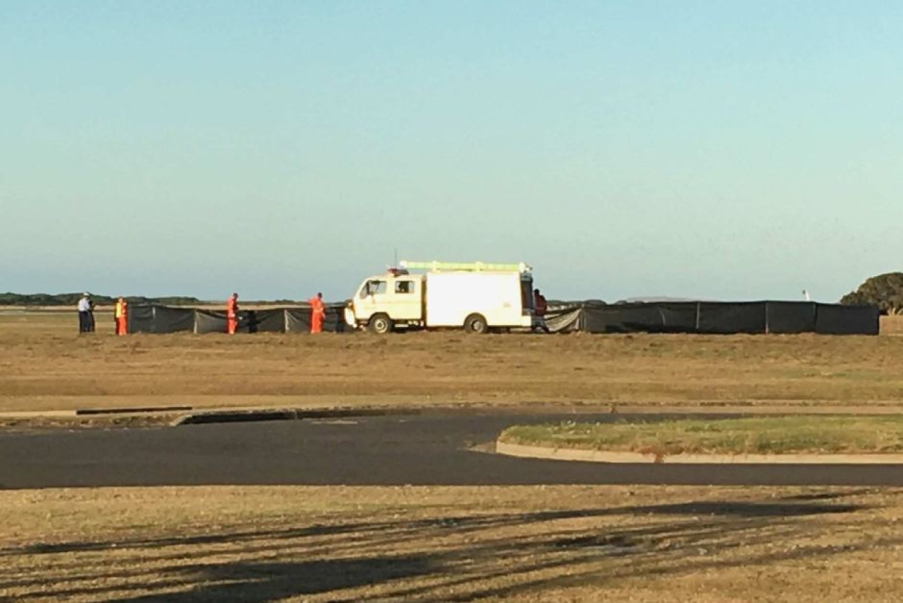 Tasmania Police said the light plane came down soon after take-off at Devonport airport on Saturday. Photo: Twitter