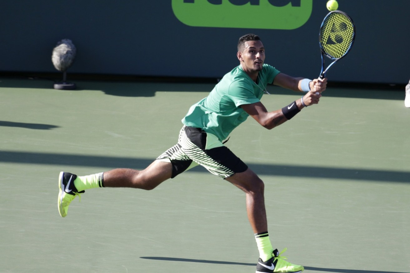 Kyrgios dominated his opponent during the straight sets win. 