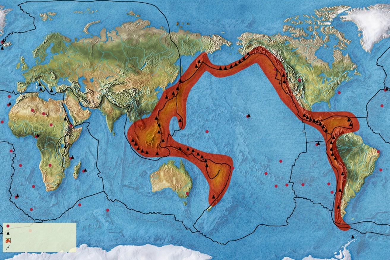 The Pacific Ring of Fire is notorious for earthquake activity. 