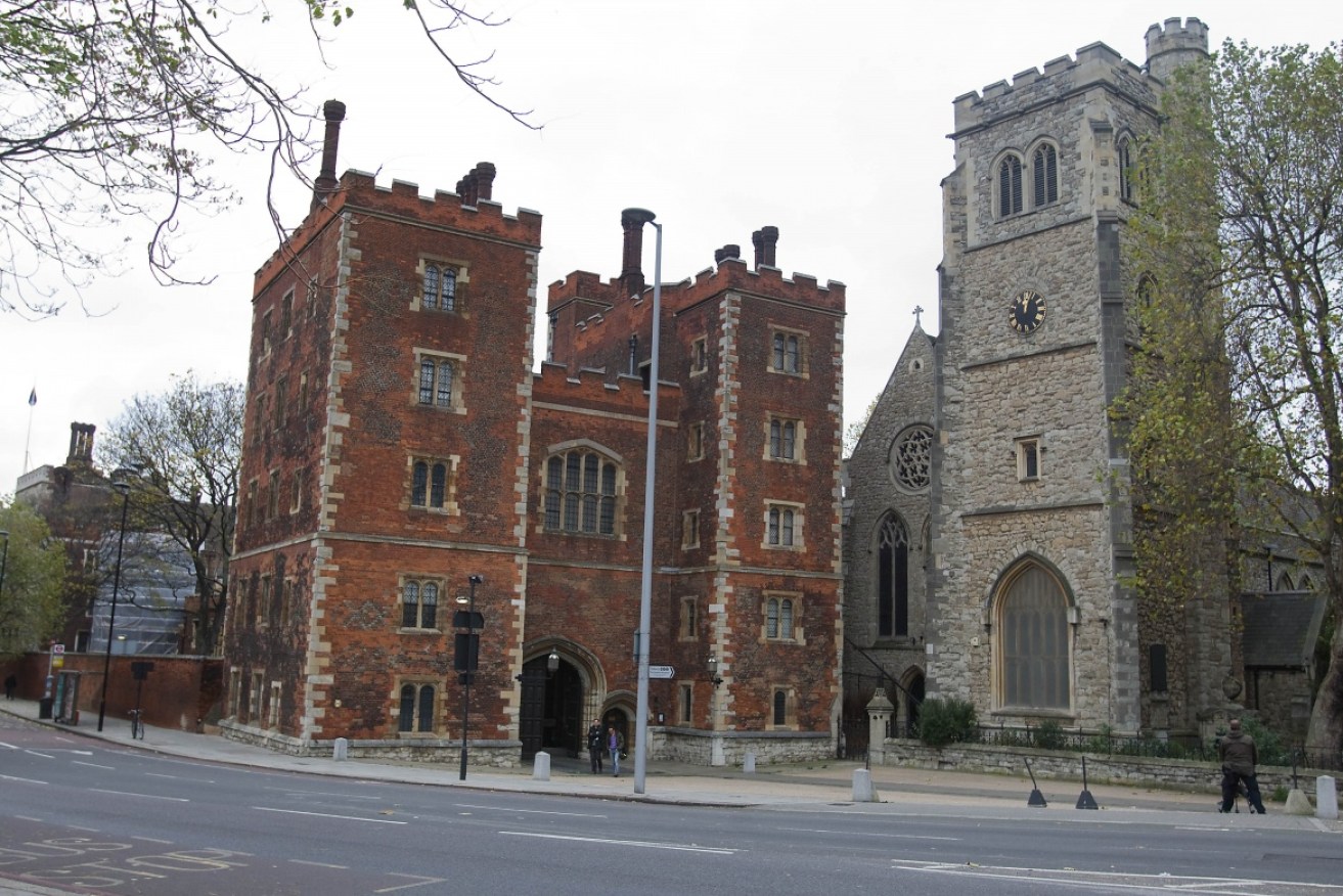 St Mary-at-Lambeth Church (right), next to Lambeth Palace, as the remains of five archbishops of Canterbury 