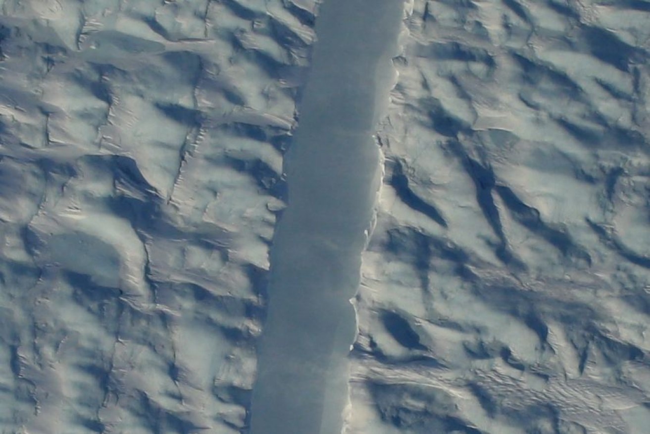 NASA's Operate IceBridge released images of the new rift.
