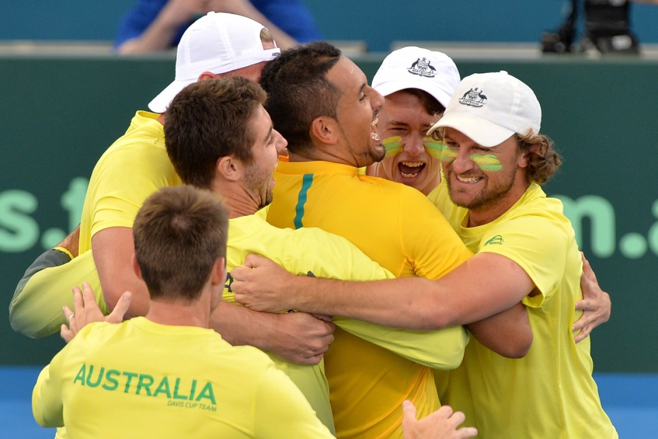 Nick Kyrgios anchored Australia's win with victories in both his singles matches.