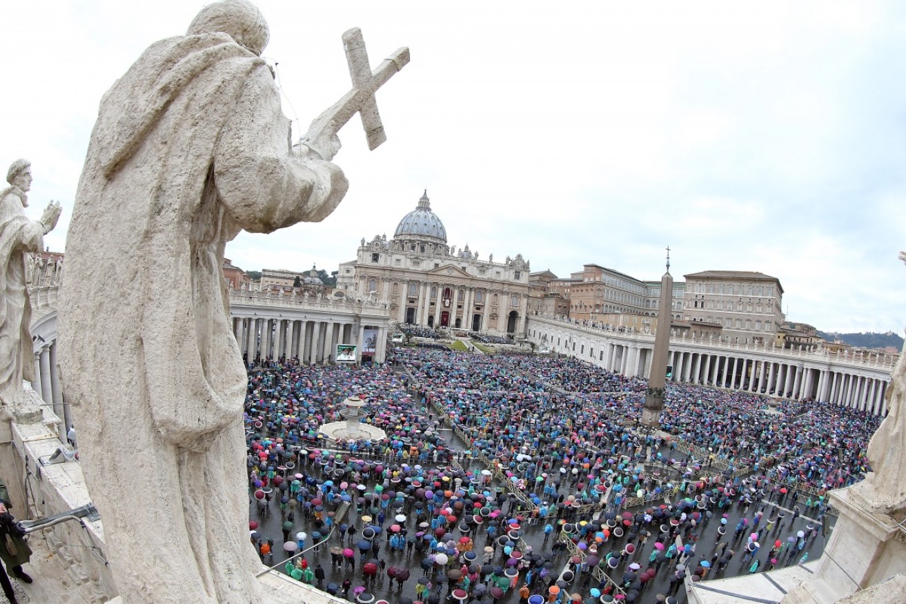 Tens of thousands of people gather in Saint Peter's Square in Vatican City each year.