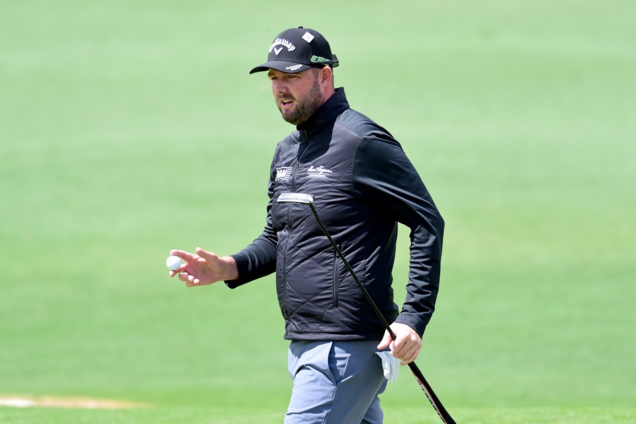 Marc Leishman is eight shots back of leader Charley Hoffman after round one at the Masters in Augusta. 