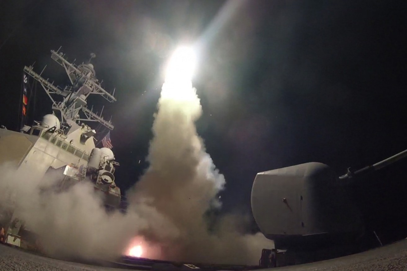 The US fired Tomahawk missiles at at Syrian airfield on Friday. 
