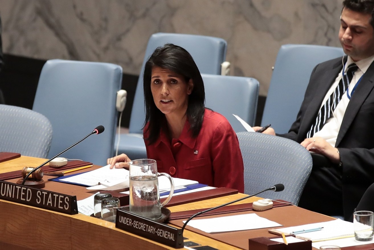 Ambassador Haley said the US will maintain its Crimea-related sanctions against Russia. 