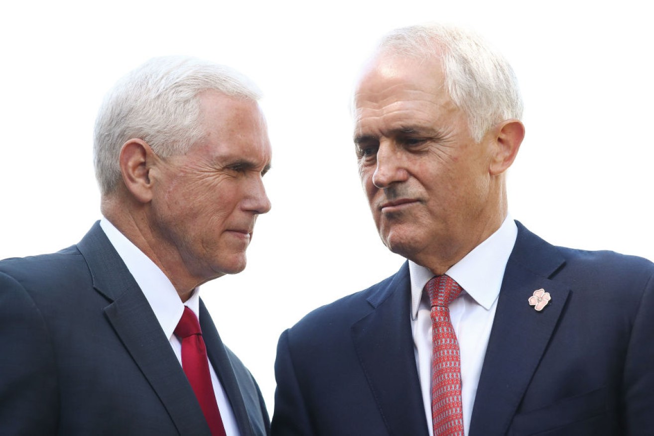 Vice-President Mike Pence met Prime Minister Malcolm Turnbull on Saturday. 