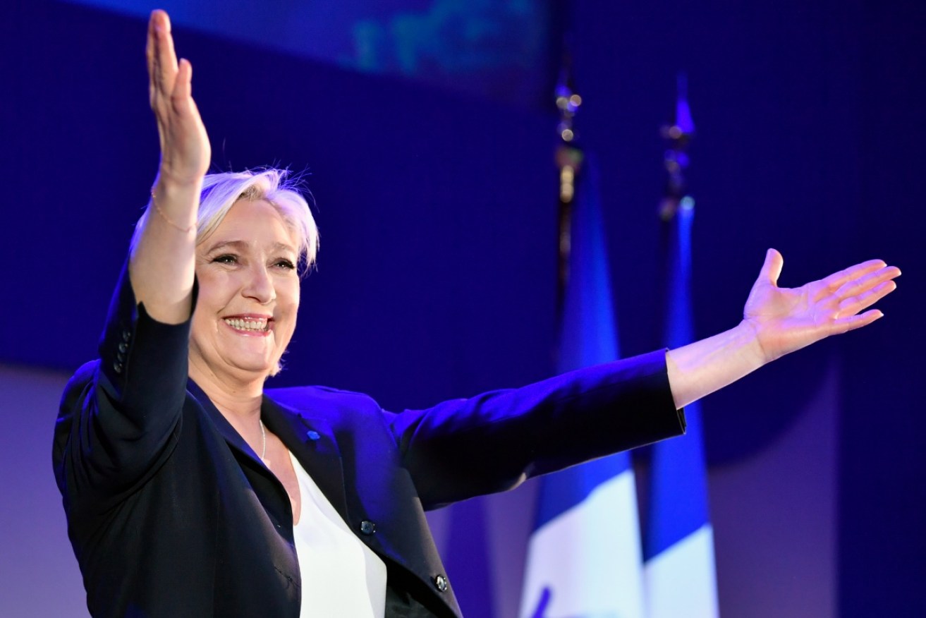 Marine Le Pen has temporarily stepped down as leader of the National Front party.