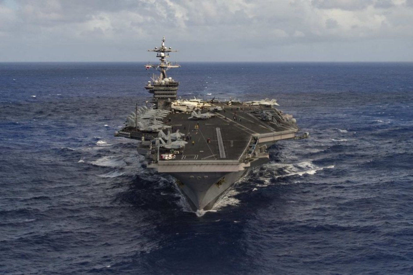 A strike group led by the USS Carl Vinson is headed towards the region in the wake of North Korea's missile launch.