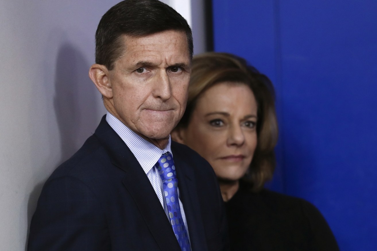President Donald Trump says his former national security adviser, Mike Flynn, is right to ask for immunity in exchange for talking about Russia. Photo: AAP. 