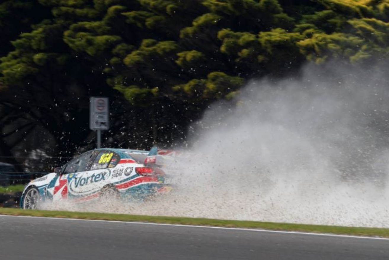 Supercars star Craig Lowndes was one of the first casualties of the blowout epidemic that has plagued the Phillip Island event.