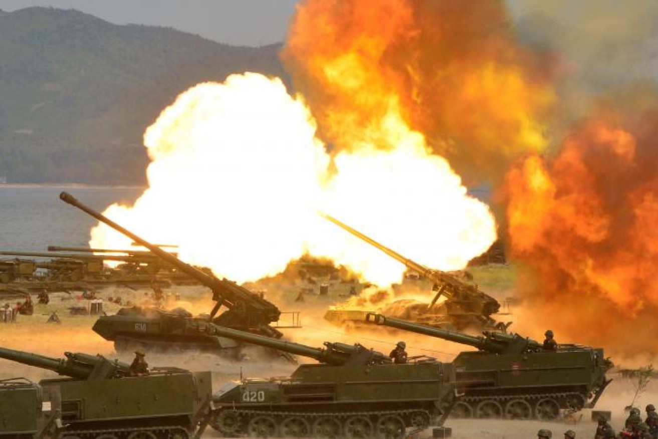 North Korea marked the 85th anniversary of its military with an artillery drill. 