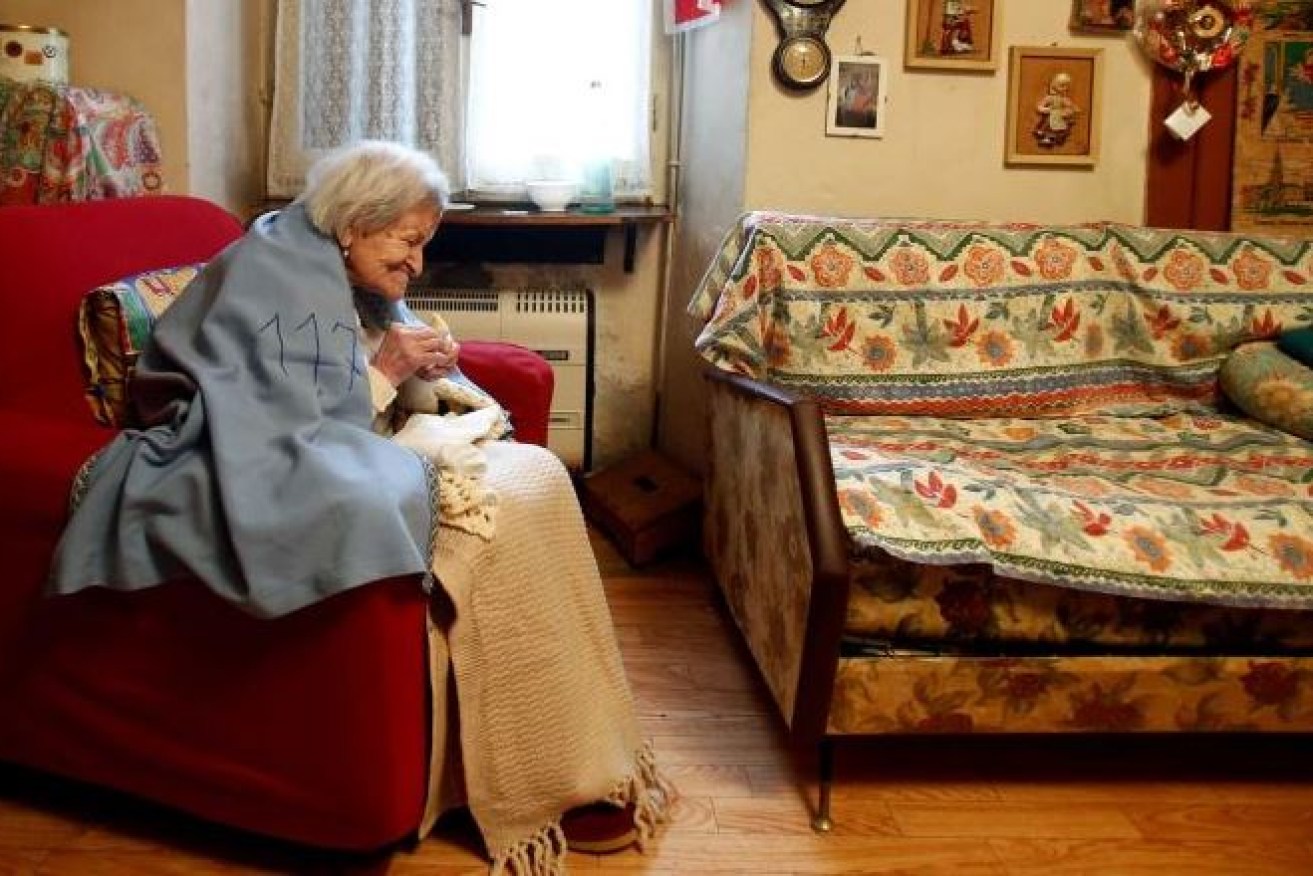 Emma Morano, 117, shortly before her death in the favourite chair where she breathed her last. 