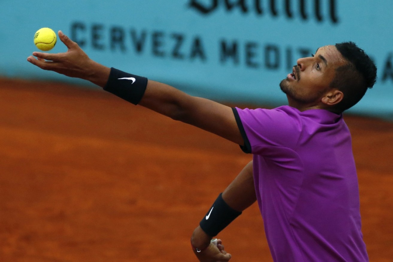 Nick Kyrgios will play Rafael Nadal in the third round of the Madrid Open.