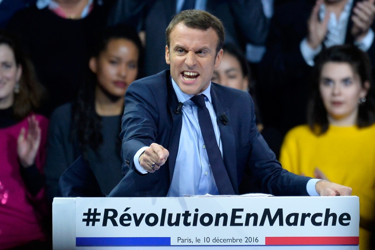Emmanuel Macron's team has pointed the finger at the Russians. 