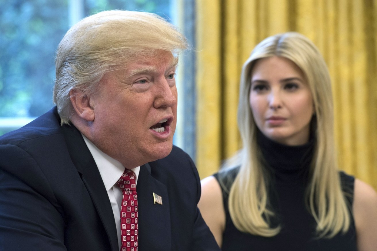 Ivanka Trump rushed out of a crisis meeting with her father. 