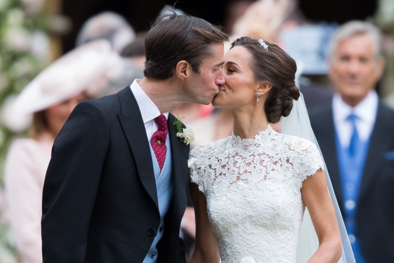 Pippa Middleton and her new husband, James Matthews, on their wedding day in 2017.